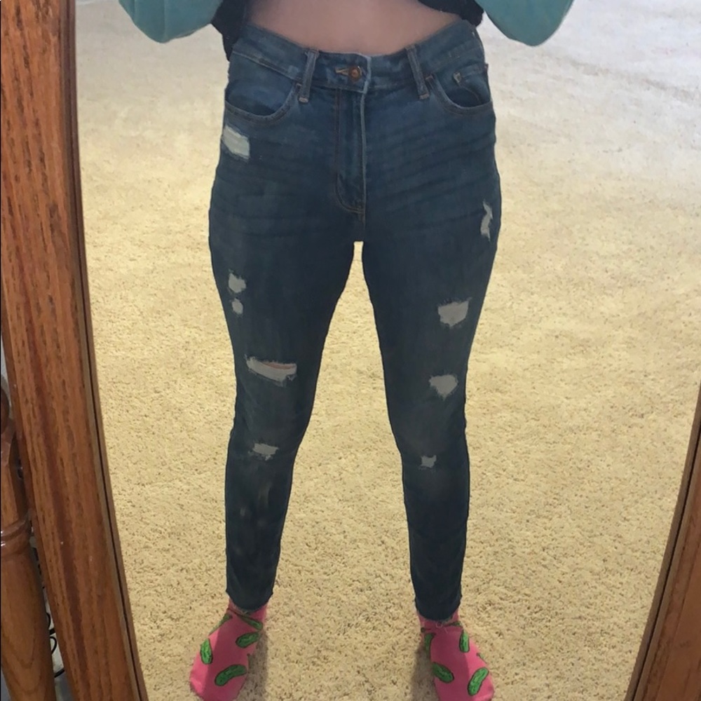 Holister high waisted skinny jeans